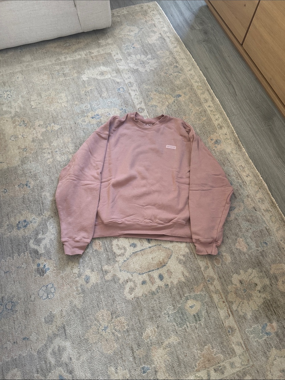 Set Active Mauve Pink Crewneck Sweatshirt. Size S NWT